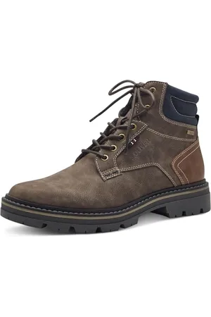QS by s.Oliver Herren Stiefel zum Schnüren Wasserabweisend Vegan, Braun , 43 EU