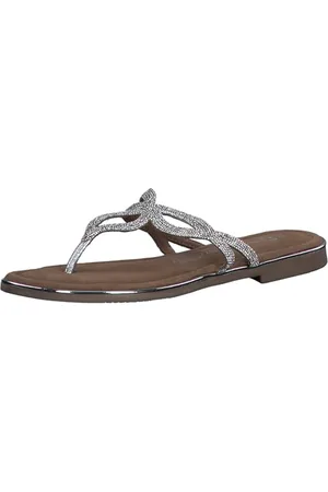 Marco Tozzi Damen Pantoletten Zehentrenner Glitzer, , 39 EU