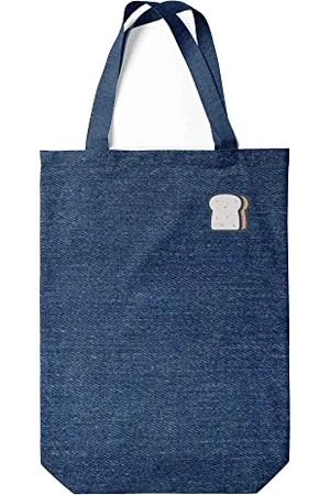 Green Fish Denim-Tragetasche, bedruckt, Einkaufstasche, maschinenwaschbar, faltbar, Handtasche aus Jeans mit Griffen, 22 x 26 cm