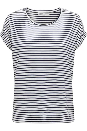 ONLY Damen Onlmoster Stripe S/S O-Neck Top JRS Noos T-Shirt, , X-Large