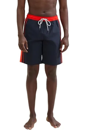 TOM TAILOR Herren Basic Badehose mit Logo, sky captain blue, XL