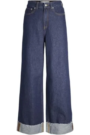 JJXX Jack&Jones Damen Jxtokyo Wide Fold Up Hw Jeans R6055 DNM Jeanshose, , 30W / 34L