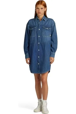 G-Star RAW Damen Relaxed Drawcord Denim Kleid, , XS