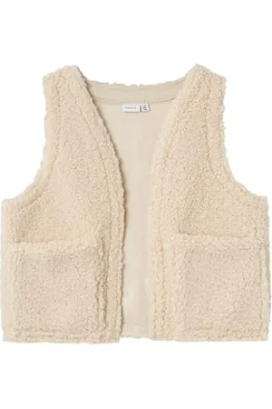 NAME IT Mädchen Nkfriteddy Waistcoat Teddyweste, , 116