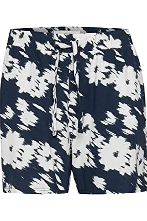 Ichi IHLISA SHO7 Damen Chino Shorts Bermuda Kurze Hose mit Allover-Print, Größe:S, Farbe: