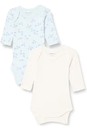 NAME IT Baby - Mädchen Nbfbody 2p Ls Flower Noos, , 50