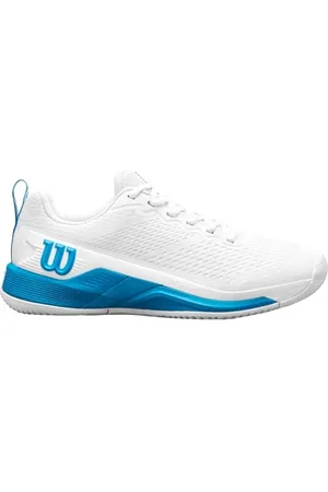 Wilson Herren Rush PRO 4.5 OZ Tennisschuh, White/White/Atomic Blue, 42 2/3 EU