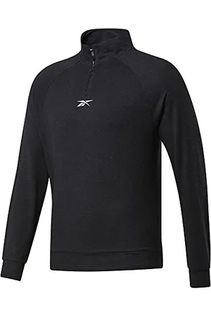 Reebok Herren Wor Perf 1/4 Zip Sweatshirt, Black, L