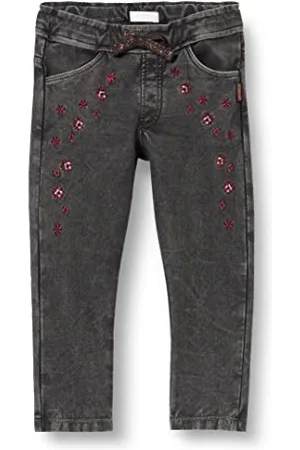 Noppies Baby Baby-Mädchen G Regular fit Pants Scotia Hose, Grey Denim-P328, 50