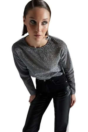 Trendyol Damen Gerade Lange Ärmel Regulär Die Bluse