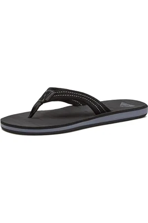Quiksilver Herren Carver Suede Sandalen, Schwarz ( Sbkm), 43 EU