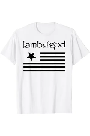 Lamb of God – Flag On White T-Shirt