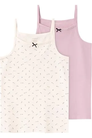 NAME IT Mädchen NKFSTRAP TOP 2P FLORAL NOOS Unterhemden, 146/152 (2er Pack)