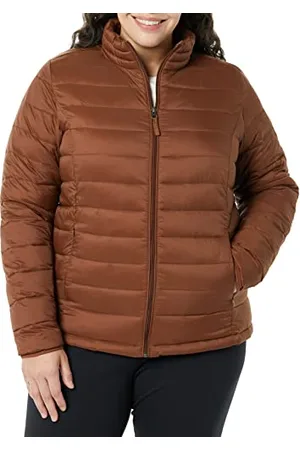 Amazon Damen Leichte, Wasserabweisende, packbare Pufferjacke (in Übergröße erhältlich), , L