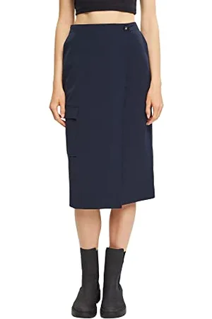 ESPRIT Collection Damen 082eo1d313 Rock, Navy, 36 EU