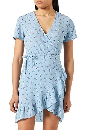 Noisy May Damen Nmclara Bianca S/S Wrap Dress Noos Kleid, , M EU
