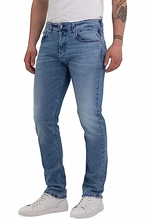 Replay Herren Jeans Grover Straight-Fit Bio, (Weiß), 27W / 32L