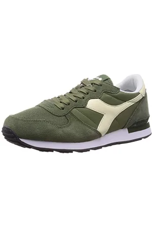 Diadora Unisex Camaro Gymnastikschuhe, Grün/Weiß, 36.5 EU