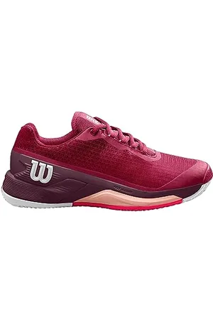 Wilson Damen Rush Pro 4.0 Clay Sneaker, Beet Red/White/Tropical Peach, 34 1/3 EU