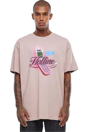 Mister Tee Unisex T-Shirt Hotline Oversize Tee, T-Shirt mit Aufdruck, Oversized Fit, Baumwolle – Print T-Shirt, Grafik T-Shirt