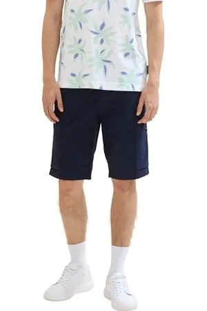 TOM TAILOR Herren Cargo Shorts mit Gummibund, , L