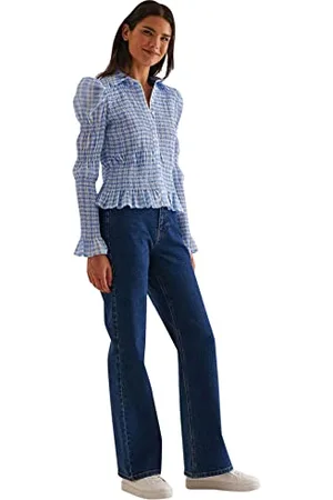 NA-KD Damen Straight Leg High Waist Jeans, , 34