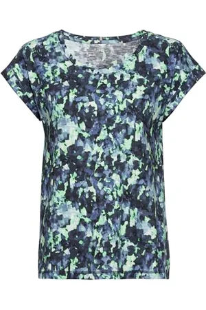 Camel Active Damen Allover-Print Shirt mit zertifiziertem Organic Cotton Womenswear-M