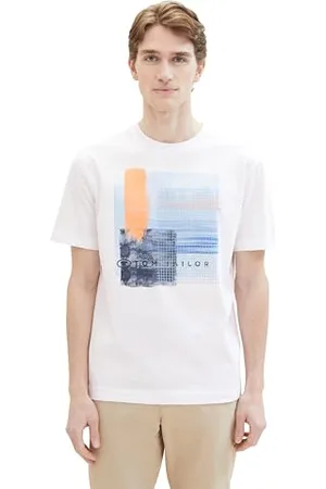 TOM TAILOR Herren Basic T-Shirt mit Print, , XXXL