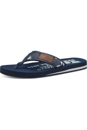 QS by s.Oliver Herren Zehentrenner Flip Flops Sommer, Blau (Navy), 42 EU
