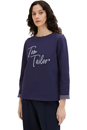 TOM TAILOR Damen 1036581 Sweater mit Schriftzug, , XXS