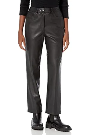 THE DROP Lederhose für Damen, Jack Vegan Gerades Bein, , Größe 42
