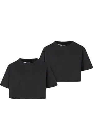 Urban classics Mädchen T-Shirt Girls Short Kimono Tee 2-Pack, 2er Pack T-Shirt für Mädchen, , 122/128