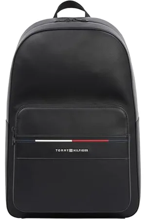 Tommy Hilfiger Herren Rucksack Foundation mit Logo, Schwarz (Black), Einheitsgröße