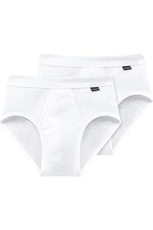 Schiesser Herren 2 Pack Sportslip Mit Eingriff - Essential Feinripp Slip, , XL EU