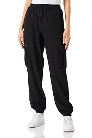 Noisy May Damen Cargo Pants High Waist Stoffhose Tapered Relaxed Fit Paperbag Hose Stretch NMKIRBY