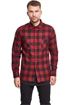 Urban classics Herren Checked Flanell Shirt TB297, Mehrfarbig , M EU