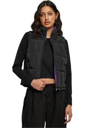 Urban classics Damen TB6069-Ladies Reversible Cropped Puffer Vest Weste, , S
