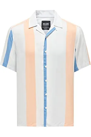 Only & Sons Herren Onswayne Life Reg Stripe Viscose Shirt, , S