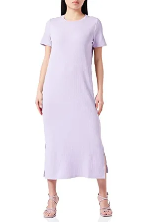 TOM TAILOR Damen 1035455 Basic Maxikleid, 31042-Lilac Vibe, XS