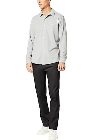 Dockers Herren Signature Khaki Slim Fit Pants Refined Chinos, Black, 42W / 34L