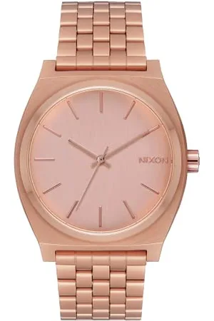 Nixon Time Teller Unisexuhr Analog Quarz mit Edelstahl Armband