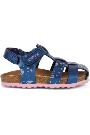 Geox Baby-Mädchen B CHALKI Girl Sandal, Navy/LT PINK, 20 EU
