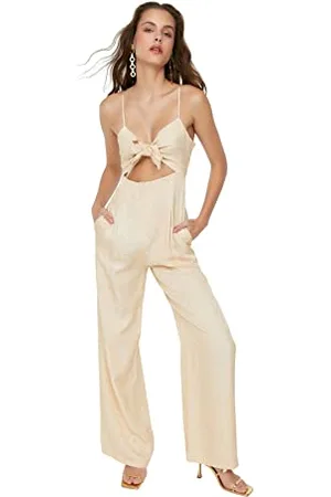 Trendyol Damen Women Plain Woven Jumpsuit Overall, , 38