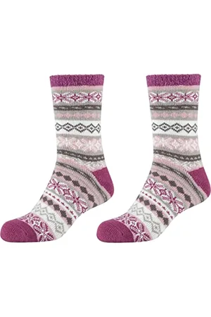 Camano 1102049000 - Damen cosy Kuschel double layer winter Socken 2 Paar, , Größe 39/42