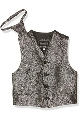 G.O.L. Jungen Jacquard-Weste mit Krawatte Bekleidungsset, , 98