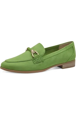 Marco Tozzi Damen Slipper mit Blockabsatz Elegant, Grün , 40 EU