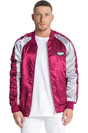 Gianni Kavanagh Herren Burgundy/Silver Champions Jacket Mantel, , Small