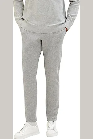 TOM TAILOR Herren Slim Fit Piqué Chino Hose im Jogger-Style mit Gummibund, , 34/32