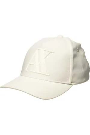 Armani Exchange Herren Rubberized 3D Logo Baseball Cap, White, Einheitsgröße