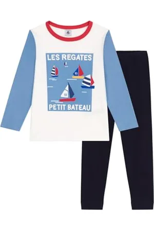 Petit Bateau Jungen A0CUP Schlafstrampler, , 6 Jahre